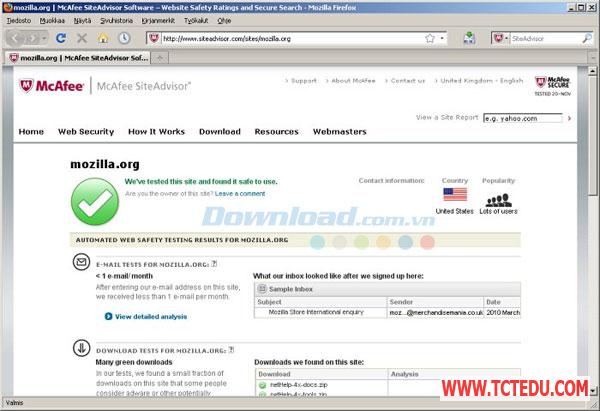 Phần mềm McAfee SiteAdvisor Phần mềm McAfee SiteAdvisor