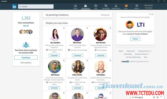 Tải phần mềm LinkedIn